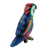 Wood figurine, 'Colorful Macaw' - Multicolored Hand Painted Pinewood Macaw Figurine (image 2c) thumbail