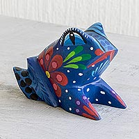 Featured review for Wood figurine, Blue Frog