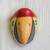Small wood mask, 'Plumage' - Small Macaw Mask Hand Carved from Wood thumbail