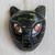 Small wood mask, 'Black Panther Guardian' - Hand Painted Black Panther Mini Mask thumbail