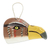 Small wood mask, 'Bald Eagle' - Small Hand Crafted Eagle Wall Mask (image 2a) thumbail