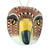 Small wood mask, 'Bald Eagle' - Small Hand Crafted Eagle Wall Mask (image 2b) thumbail