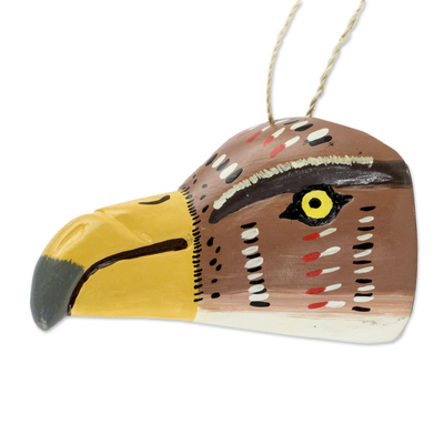 Kleine Holzmaske - Kleine handgefertigte Adler-Wandmaske