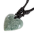 Jade pendant necklace, 'Compassion in Green' - Green Jade Heart Necklace from Guatemala (image 2b) thumbail