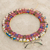 Fabric wreath, 'Heritage in the Round' - Colorful Worry Doll Wreath (image 2b) thumbail