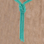 Beaded lariat necklace, 'Union in Turquoise' - Turquoise Beaded Lariat Style Necklace (image 2b) thumbail