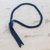 Beaded lariat necklace, 'Union in Blue' - Knotted Blue Lariat Beaded Necklace (image 2) thumbail