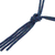 Beaded lariat necklace, 'Union in Blue' - Knotted Blue Lariat Beaded Necklace (image 2d) thumbail