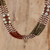 Long beaded torsade necklace, 'Terracotta and Bronze Harmony' - Glass Beaded Torsade Necklace in Terracotta and Bronze (image 2) thumbail