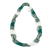 Long beaded torsade necklace, 'Viridian and White Harmony' - Green and White Beaded Long Torsade Necklace (image 2a) thumbail