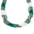 Long beaded torsade necklace, 'Viridian and White Harmony' - Green and White Beaded Long Torsade Necklace (image 2c) thumbail