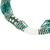 Long beaded torsade necklace, 'Viridian and White Harmony' - Green and White Beaded Long Torsade Necklace (image 2d) thumbail