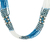 Long beaded torsade necklace, 'Turquoise and White Harmony' - Handmade Turquoise and White Beaded Necklace thumbail