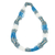 Long beaded torsade necklace, 'Turquoise and White Harmony' - Handmade Turquoise and White Beaded Necklace (image 2c) thumbail