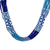 Long beaded torsade necklace, 'Cobalt and Turquoise Harmony' - Blue Torsade Necklace Made from Glass Beads thumbail
