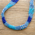 Long beaded torsade necklace, 'Cobalt and Turquoise Harmony' - Blue Torsade Necklace Made from Glass Beads (image 2b) thumbail