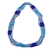 Long beaded torsade necklace, 'Cobalt and Turquoise Harmony' - Blue Torsade Necklace Made from Glass Beads (image 2c) thumbail