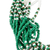 Long beaded torsade necklace, 'Kelly Green and White Harmony' - Hand Beaded Long Torsade Necklace in Green (image 2c) thumbail