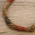 Long beaded torsade necklace, 'Gold and Bronze Harmony' - Beaded Long Necklace in Gold and Bronze (image 2b) thumbail