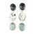 Jade dangle earrings, 'Maya Mystery' - Light and Dark Green Jade Earrings