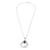 Jade pendant necklace, 'Double Drop in Dark Green' - Green Jade and Sterling Silver Teardrop Pendant Necklace (image 2c) thumbail