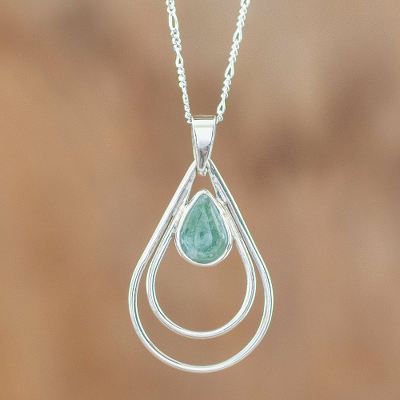 Unicef Market Green Jade And Sterling Silver Teardrop Pendant Necklace Double Drop In Light - Green Jade Teardrop Pendant Necklace Unicef Market Green Jade And Sterling Silver Teardrop Pendant Necklace Double Drop In Light - Green Jade Teardrop Pendant Necklace