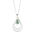 Jade pendant necklace, 'Double Drop in Light Green' - Green Jade and Sterling Silver Teardrop Pendant Necklace thumbail
