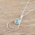 Jade pendant necklace, 'Double Drop in Light Green' - Green Jade and Sterling Silver Teardrop Pendant Necklace (image 2b) thumbail