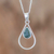 Jade pendant necklace, 'Simple Drop in Dark Green' - Green Jade and Sterling Silver Teardrop Pendant Necklace (image 2) thumbail