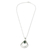 Jade pendant necklace, 'Simple Drop in Dark Green' - Green Jade and Sterling Silver Teardrop Pendant Necklace (image 2c) thumbail
