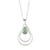 Jade pendant necklace, 'Simple Drop in Light Green' - Green Jade and Sterling Silver Teardrop Pendant Necklace thumbail