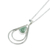 Jade pendant necklace, 'Simple Drop in Light Green' - Green Jade and Sterling Silver Teardrop Pendant Necklace (image 2d) thumbail