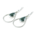 Jade dangle earrings, 'Simple Drop in Dark Green' - Green Jade and Sterling Silver Teardrop Dangle Earrings (image 2c) thumbail