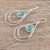 Jade dangle earrings, 'Double Drop in Light Green' - Green Jade and Sterling Silver Teardrop Pendant Necklace (image 2b) thumbail