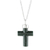 Jade cross pendant necklace, 'Zacapa Faith in Dark Green' - Dark Green Jade Cross Pendant Necklace (image 2c) thumbail