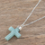 Jade cross pendant necklace, 'Zacapa Faith in Light Green' - Light Green Cross Pendant Necklace