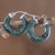 Jade hoop earrings, 'Zacapa Beauty' - Natural Guatemalan Jade Hoop Earrings (image 2) thumbail