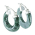 Jade hoop earrings, 'Zacapa Beauty' - Natural Guatemalan Jade Hoop Earrings thumbail