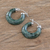 Jade hoop earrings, 'Zacapa Beauty' - Natural Guatemalan Jade Hoop Earrings
