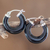 Jade hoop earrings, 'Zacapa Midnight' - Handmade Black Jade Hoop Earrings (image 2) thumbail