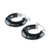 Jade hoop earrings, 'Zacapa Midnight' - Handmade Black Jade Hoop Earrings thumbail