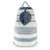 Cotton shoulder bag, 'Flowing River in Blue' (15 inch) - Blue and Off-White Cotton Shoulder Bag (15 Inch) thumbail