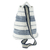 Cotton shoulder bag, 'Flowing River in Blue' (12 inch) - Handcrafted Off-White and Blue Cotton Shoulder Bag (12 Inch) (image 2c) thumbail