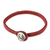 Macrame wristband bracelet, 'Far Reaches' - Red Macrame Wristband Bracelet (image 2b) thumbail