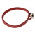 Macrame wristband bracelet, 'Far Reaches' - Red Macrame Wristband Bracelet