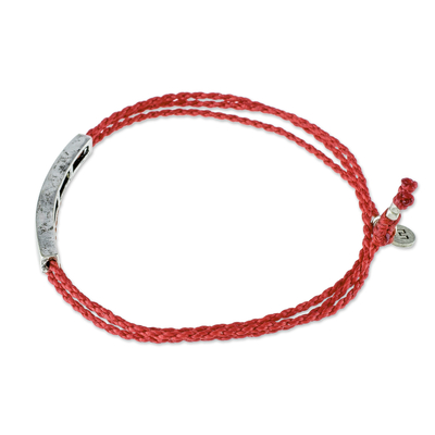 Braided wrap bracelet, 'Kindness Matters' - Adjustable Unisex Kindness Theme Wrap Bracelet