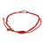 Beaded macrame pendant bracelet, 'Love is Everywhere' - Beaded Red Cord Bracelet with Heart Pendant (image 2d) thumbail