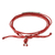 Makramee-Wickelarmband - Rotes Wickelarmband mit graviertem Anhänger