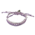 Beaded macrame bracelets, 'Lavender Lovelies' (set of 3) - Lavender Macrame Bracelets with Silver Beads (Set of 3) (image 2a) thumbail