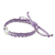 Beaded macrame bracelets, 'Circle Center' (pair) - Adjustable Lavender Macrame Bracelets (Pair) (image 2c) thumbail